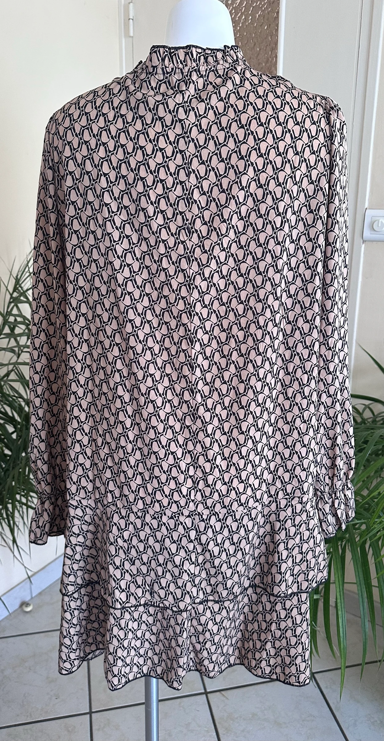 Fluid dress NEW printed black & brown – Size 38/40 – photo 14